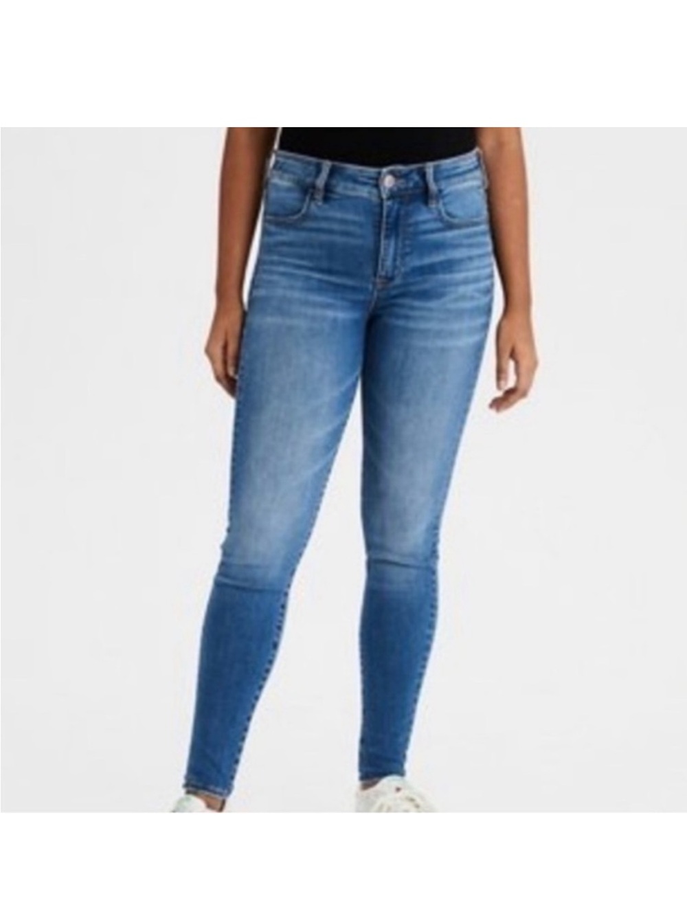 American Eagle Medium Wash Jeggings 0